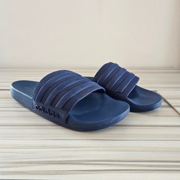 Adidas Adilette Blue Comfort Slides Size 6 - Picture 1 of 9